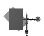 LB-T022 Double Screen Stand, Fully Adjustable Computer Monitor Desk Clip Arms, Fits Most Monitors Up To 32 KG Max 100 X 100 VESA, Rotation & Tilt, Black - Image 5
