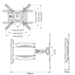 Wall Mount 32-55-inch Full Motion Cantilever for LED,LCD and Plasma TV's Model-P4 6 Way Swivel Tilt - Image 7