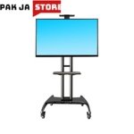 NB Ava1500-60-1p Height Adjustable Heavy Duty Mobile Cart Stand with Wheels for 32 to 75 Inch LCD LED OLED Plasma Flat