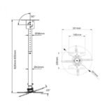 Universal adjustable Projector Ceiling Mount Bracket NBT718-2 - Image 3