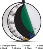 MULTI 110cm Collapsible 7‑in‑1 Photography Studio Light Diffuser & Reflector - Image 2