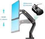 North Bayou Lcd Led TV WALL Mount Table Mount Bracket F100A Gas Spring Arm 22-35 inch Screen Monitor Holder 360 Rotate Tilt Swivel Desktop Monitor Mount Stand Single Arm LCD LED Stand For Gaming and Professional Use High Quality Imported - Image 2