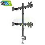 HEAVY DUTY KALOC 4 SCREEN MONITOR STAND (KLC-DW240-J)