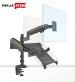 H180 FP-2 Double Arm Gas Spring for 22"-32" Monitor Holder + 10"-17" Laptop Support Air Press Mount Stand Loading 2-12kg