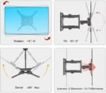 Wall Mount 32-55-inch Full Motion Cantilever for LED,LCD and Plasma TV's Model-P4 6 Way Swivel Tilt - Image 5