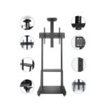 TL-1700 Mobile TV Bracket, Rooling TV Stand with Wheels for 32 to 75 Inch LCD LED OLED (Black) - Image 3