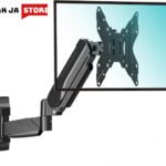 Single Monitor Wall Mount for 17-35 Inch Screen, Ultrawide Wall Monitor Arm Holds 6.6-26.4lbs, Full Motion Adjustable Gas Spring Stand with VESA Extension Bracket for Max 200mm VESA Computer
