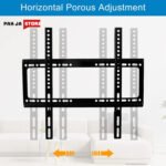 26 to 63 Inch Large Size Heavy Duty Metal LCD LED Smart TV Wall Bracket Mount Stand (Fixed/Non-Movable) with Screws & Bolts - Black - Image 2