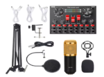 BM-800 Condenser Microphone Kit with V8S Sound Card – Podcast, Streaming & YouTube Recording Bundle for PC/Laptop