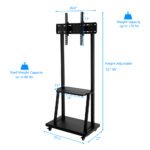 Universal TV Trolley Stand for 32–70 Inch LED LCD Heavy Duty 60KG, Height Adjustable, 360° Swivel, VESA 600x400 Best Price in Pakistan - Image 5