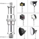 Stainless Steel Heavy Duty Photography Tripod Light Stand, Studio Lighting Tripod for Speedlight, Strobe Light, Softbox, Umbrella - Image 3