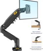 North Bayou F80 Monitor Desk Mount Stand Full Motion Swivel Monitor Arm with Gas Spring for 17-30''Monitors - Image 6