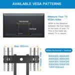 PakJAStore Mobile TV Stand with Wheels Height Adjustable for 32-65 Inch LCD LED Flat Curved Screen TVs Black Rolling TV Cart Floor Stand Portable with Shelf - Image 5