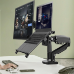 NB F160-FP-2 Dual Monitor & Laptop Stand | Adjustable Desk Mount for 17-27” Screens - Image 4