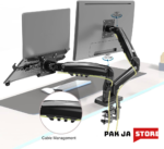 NB F160-FP-2 Dual Monitor & Laptop Stand | Adjustable Desk Mount for 17-27” Screens - Image 2