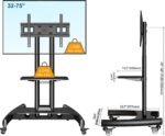 NB Ava1500-60-1p Height Adjustable Heavy Duty Mobile Cart Stand with Wheels for 32 to 75 Inch LCD LED OLED Plasma Flat - Image 4