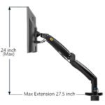 North Bayou Lcd Led TV WALL Mount Table Mount Bracket F100A Gas Spring Arm 22-35 inch Screen Monitor Holder 360 Rotate Tilt Swivel Desktop Monitor Mount Stand Single Arm LCD LED Stand For Gaming and Professional Use High Quality Imported - Image 5
