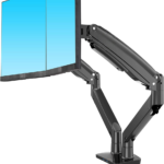 North Bayou Dual Monitor Desk Mount Stand Full Motion Swivel Computer Monitor Arm for Two Screens up to 32'' with Gas Spring F195A