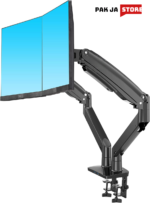 North Bayou Dual Monitor Desk Mount Stand Full Motion Swivel Computer Monitor Arm for Two Screens up to 32'' with Gas Spring F195A