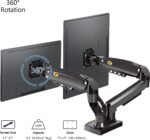 F160 Dual Monitor VESA Desk Mount Arm Stand 2 Computer LCD LED Screens Size 17" to 27" X2 displays - Image 4