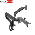 NB F160-FP-2 Dual Monitor & Laptop Stand | Adjustable Desk Mount for 17-27” Screens