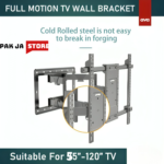 Heavy Duty TV Wall Mount Bracket | 55-120 Inch LED LCD OLED Screen | Full Motion Adjustable | 100KG Load Capacity | VESA Compatible 800x600mm | Moveable & Extendable TV Stand - Image 4