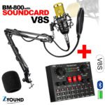 BM-800 Condenser Microphone Kit with V8S Sound Card – Podcast, Streaming & YouTube Recording Bundle for PC/Laptop - Image 4