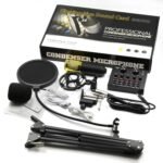 VM800 Condenser Microphone Kit with V8 Sound Card for Recording & Streaming