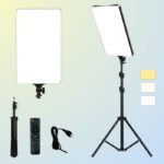 RL-19 Inch LED Soft Video Light Panel 80W with Stand and Remote Control for Photography Video Recording YouTube and Conference in Pakistan - Image 4