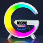 G63 Bluetooth Speaker Lamp with Wireless Charger RGB LED Light and Digital Alarm Clock - Image 3