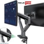 North Bayouc Ultra Wide Full Motion Swivel Monitor Mount for 22''-32'' Monitors Load Capacity from 4.4 to 26.4lbs for Each Arm Height Adjustable Monitor Stand G35 - Image 5