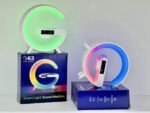 G63 Bluetooth Speaker Lamp with Wireless Charger RGB LED Light and Digital Alarm Clock