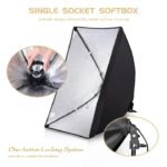 Combo E27 Light Stand Studio Continuous Lighting Kit Octa Softbox Bulb Holder with 7 feet stand - Image 4