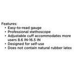 Manual Blood Pressure Monitor with Stethoscope | High Accuracy Sphygmomanometer Cuff | Easy-to-Read BP Apparatus for Home & Clinic Use - Image 6