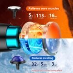 Folding Percussion Massage Gun featuring 45°C Heat therapy and 0°C Cold therapy modes