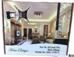 Home Design Full Motion TV Bracket installed in a modern Karachi living room showing swivel and tilt functionality
