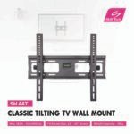 Skill Tech SH 44T Classic Tilting TV Wall Mount in black, featuring a purple logo, bubble level, and compatible with 23 to 55 inch screens up to 45kg.