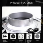 High quality reflective silver lining inside softbox