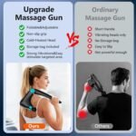 Comparison chart showing Upgrade Massage Gun with folding handle versus Ordinary Massage Gun