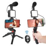Plokama PK-771 5-in-1 Vlogging Kit with LED Light, Tripod & Mic - Image 4