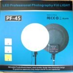 PF-45 Premium 18-Inch 60W LED Ring Light with Adjustable Stand – YouTube, Live Streaming & Photography Light in Pakistan