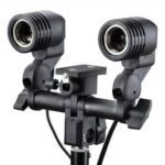 Professional E27 Studio Double Holder Kit with White Umbrella and 7 Feet Adjustable Light Stand for Photography and Video in Pakistan - Image 2