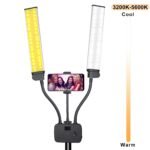 Double Arm LED Fill Light 45W Beauty Video Light 3200K 4500K 5600K with Phone Holder - Image 7
