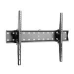 Black metal SH 64T Economy Tilting TV Wall Mount structure shown on white background, highlighting the heavy-duty steel bars and multiple adjustment holes. Available in Pakistan.