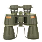 Seeker 10x50 binoculars close up showing Coated Optics and Military Marine text