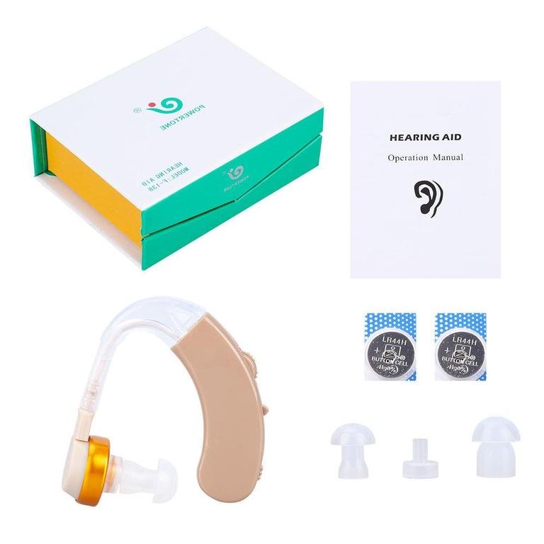 AXON F-138 hearing aid complete box package with LR44H batteries and manual available in Pakistan at Pakjastore.pk
