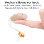 Medical silicone ear hook of AXON F-138 hearing aid soft and comfortable for seniors