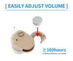 AXON K-188 Hearing Aid featuring long 100-hour battery life and easy volume adjustment.