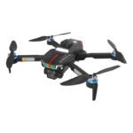 J6 Pro Foldable Quadcopter Drone Carbon Fiber Design RGB LED Lights Dual Camera Close Up View