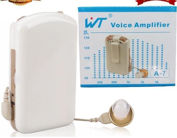 WT A7 pocket hearing aid Karachi with packaging box
